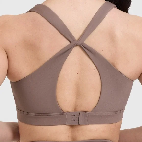 Oner Active Unified Layered Brown Sports Bra - Picture 2 of 7
